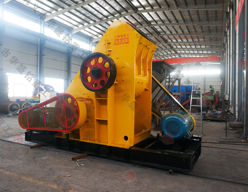 樹皮粉碎機，雙級粉碎機試機 華盛銘重工